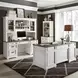 Allyson Park Wirebrushed White and Charcoal 3 Piece Executive Desk Set