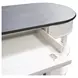 Emerson Park Wirebrushed White and Charcoal 3 Piece L- Desk Set with USB Charging