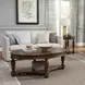 Allington Satin Sienna Oval Cocktail Table