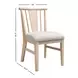 West End Ivory and Natural Maple Upholstered Spindle Side Chair Set of 2