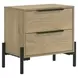 Newhall Vintage Oak Melamine 2 Drawer Nightstand