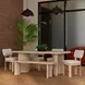 Gabrielle Light Oak Upholstered Side Chair Set of 2