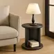 Gabrielle Black Round End Table