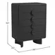 Gabrielle Black 5 Drawer Chest