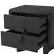 Gabrielle Black 2 Drawer Nightstand