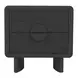 Gabrielle Black 2 Drawer Nightstand