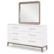 Melrose Desert Oak Rectangular Dresser Mirror