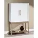 Melrose Cloud White and Desert Oak 2 Door Bar Console with LED