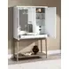 Melrose Cloud White and Desert Oak 2 Door Bar Console with LED