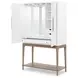 Melrose Cloud White and Desert Oak 74" Rectangular Dining Room Set