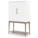 Melrose Cloud White and Desert Oak 74" Rectangular Dining Room Set