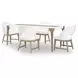Melrose Cloud White and Desert Oak 74" Rectangular Dining Table