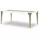 Melrose Cloud White and Desert Oak 74" Rectangular Dining Table