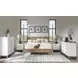 Melrose Desert Oak King Poster Bed