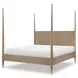 Melrose Desert Oak King Poster Bed