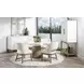 Melrose Cloud White Upholstered Arm Chair Set of 2
