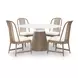 Melrose Cloud White and Desert Oak 54" Round Dining Table