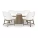Melrose Cloud White and Desert Oak 54" Round Dining Table