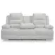 Technique Alloy 91" Power Reclining Sofa with Drop Down Table and USB Charging
