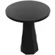 Kliff Black 34" Round Concrete Top Outdoor Bar Table