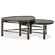 Hadleigh Black Coffee Bean Free Form Nesting Occassional Table Set