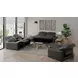 Ferrara Black Leather 93" Zero Gravity Power Reclining Sofa with Power Headrest and USB Charging