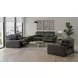Ferrara Black Leather 93" Zero Gravity Power Reclining Sofa with Power Headrest and USB Charging