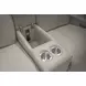 Ferrara Smoke Leather 87" Zero Gravity Power Reclining Console Loveseat with Power Headrest and USB Charging