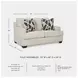Heartcort Quartz 70" Loveseat