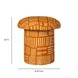 Lucy Rust Orange Upholstered Accent Stool