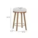 Oodle Cream and Light Walnut Performance Vegan Mohair Upholstered Counter Height Stool