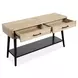 Craftsman Ridge Driftwood and Black Rectangular Sofa Table