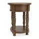 Eastlake Whiskey Oak Round Chairside Table
