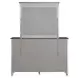 Ivy Hollow Weathered Linen and Dusty Taupe 9 Drawer Dresser with Mirror