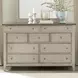 Ivy Hollow Weathered Linen and Dusty Taupe 9 Drawer Dresser with Mirror