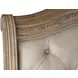 Marisol Fawn and Cream California King Leather Upholstered Sleigh Bed