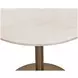 Mikha Cream and Antique Brass 40" Round Marble Top Bistro Table