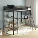 Campus Black and Brown Full Over Twin Workstation Bunk Bed
