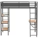 Campus Black and Brown Full Over Twin Workstation Bunk Bed