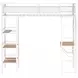 Campus White and Brown Full Over Twin Workstation Bunk Bed
