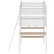 Campus White and Brown Full Over Twin Workstation Bunk Bed