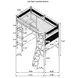 Campus White and Brown Full Over Twin Workstation Bunk Bed