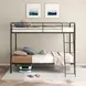 Carson Glossy Black Twin Over Twin Bunk Bed