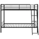 Carson Glossy Black Twin Over Twin Bunk Bed