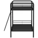 Carson Glossy Black Twin Over Twin Bunk Bed