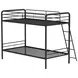 Carson Glossy Black Twin Over Twin Bunk Bed