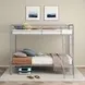 Carson Glossy Silver Twin Over Twin Bunk Bed