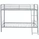 Carson Glossy Silver Twin Over Twin Bunk Bed