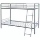 Carson Glossy Silver Twin Over Twin Bunk Bed