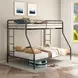 Carson Glossy Black Twin Over Full Bunk Bed